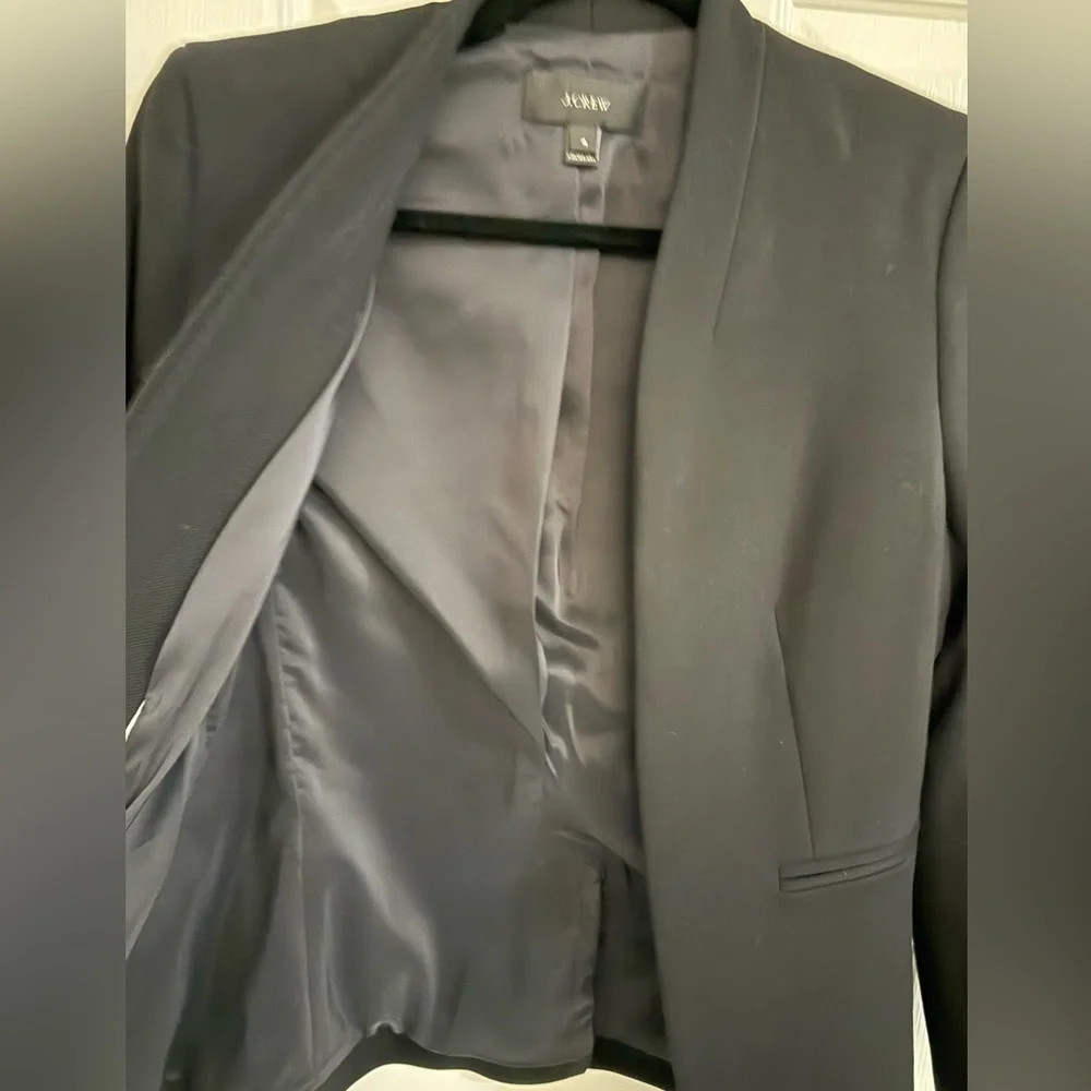 Jcrew Black Collarless Blazer - Picture 4 of 9
